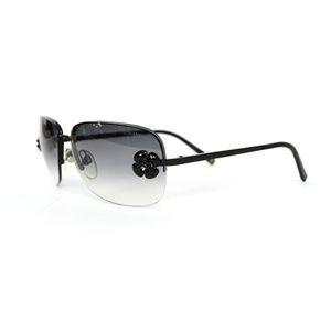 Chanel Black Sunglasses W/ Black Camellia Flower